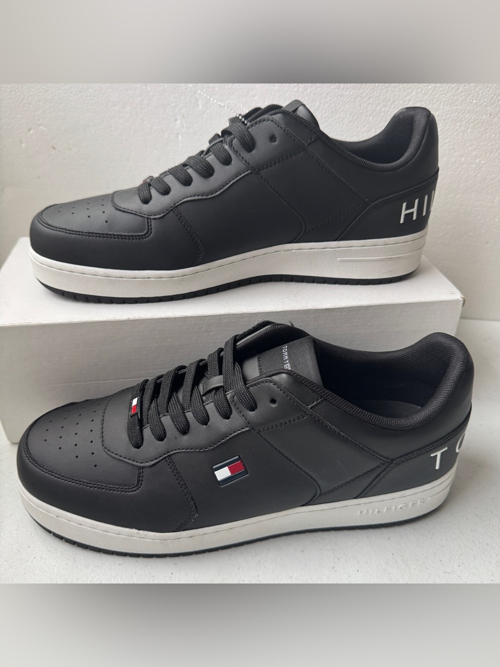 Tommy Hilfiger Kelby-R Faux Leather Men’s Black Shoes US Size 12 Casual